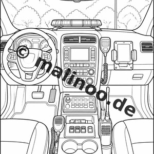 Police Coloring Book PDF Download Digital – 20 Coloring Pages for Children – Book 02 Edition 1 (DIN-A4) image 8