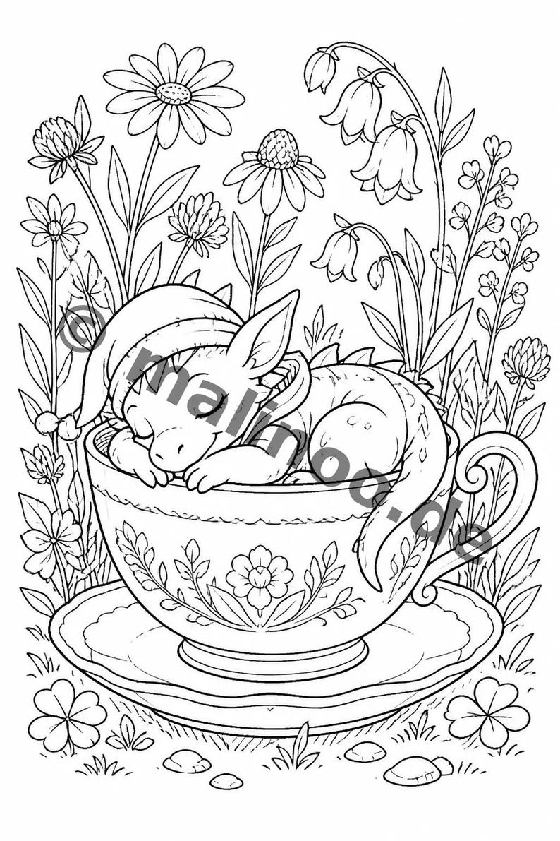 Goblin Coloring Book for Children – Gift Idea for Grandchildren and Godchildren – 100 Coloring Pages (DIN A4) E4 image 8