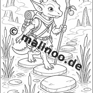 Goblins Coloring Book for Kids – 100 Coloring Pages – PDF Download E1/B2 (DIN-A4) – Gift, Activity, Advent Calendar, Birthday image 6