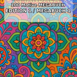Mandala Coloring Book PDF Download Digital – 100 Coloring Pages for Children – MEGA BOOK 01 Edition 1 (DIN A4) image 2