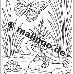 Schmetterlinge Malbuch Kinder – 100 Ausmalbilder – PDF Download E1/B1 (DIN-A4) – Geschenk, Beschäftigung, Adventskalender, Geburtstag Bild 9