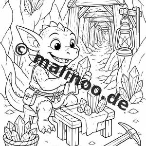 Kobold-Abenteuer Aktivitätsbuch gedruckt, ungebunden – 100 Rätsel- und Aktivitätsseiten für Kinder – MEGABUCH 01 Edition 1 (DIN-A4) 画像 3