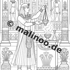 Ägypten Malbuch Kinder – 100 Ausmalbilder – PDF Download E1/B4 (DIN-A4) – Geschenk, Beschäftigung, Adventskalender, Geburtstag Bild 7