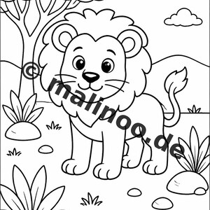 Safari Animals Activity Book for Children – 100 Puzzle and Activity Pages – PDF Download E1/B1 (DIN-A4) – Gift, Activity image 3