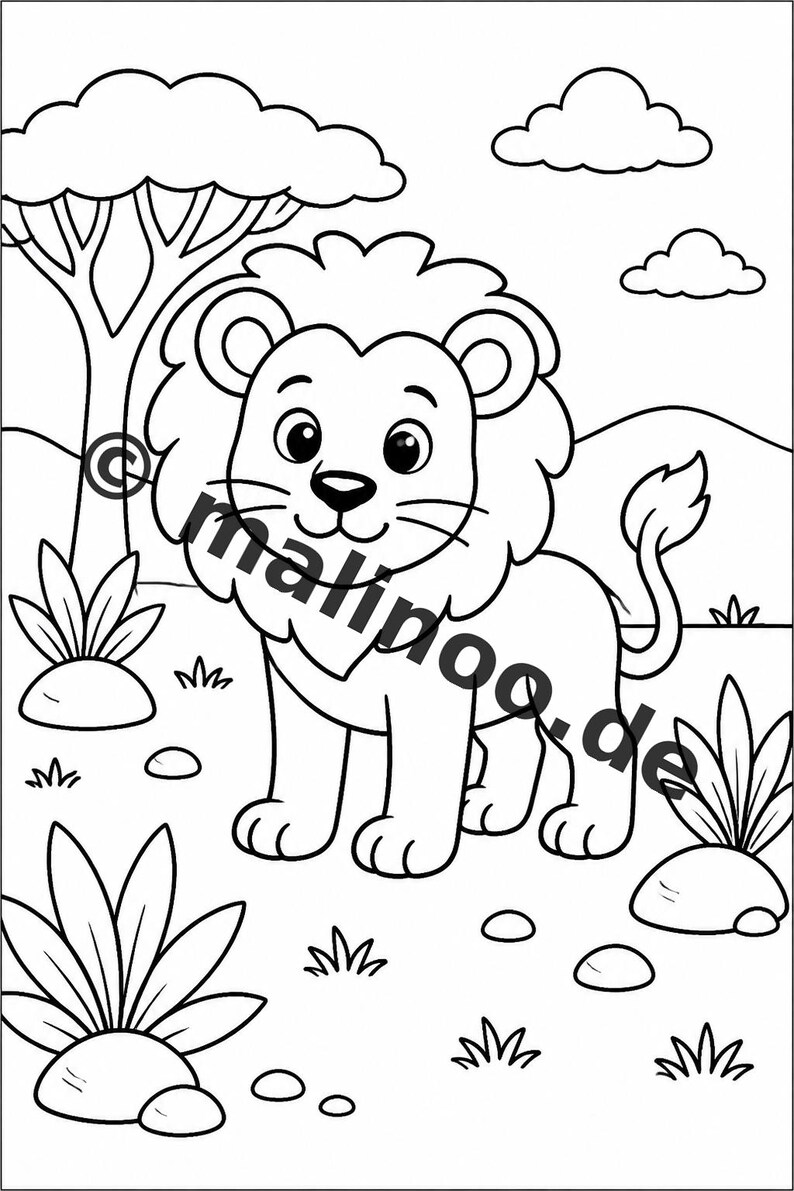 Safari Animals Activity Book for Children – 100 Puzzle and Activity Pages – PDF Download E1/B1 (DIN-A4) – Gift, Activity image 3