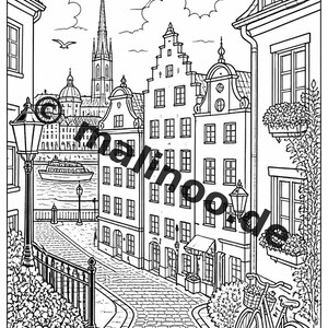 Europe Coloring Book for Kids – 50 Coloring Pages – PDF Download E1/B4 (DIN-A4) – Gift, Travel Activity, Birthday, Activity image 11
