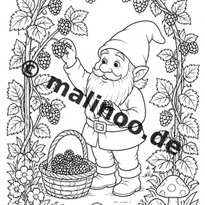 Wichtel Malbuch PDF Download digital – 100 Ausmalbilder für Kinder – MEGABUCH 01 Edition 1 (DIN-A4) image 6