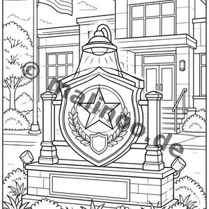 Livre de coloriage et de dessin sur le thème de la police pour les enfants de 8 ans et plus – 100 images à colorier – Petit cadeau d'anniversaire pour enfants (format A4) E1 image 11