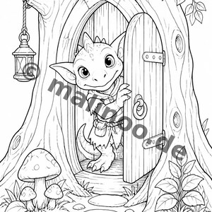 Goblin Coloring Book for Children – Gift Idea for Grandchildren and Godchildren – 100 Coloring Pages (DIN A4) E4 image 14