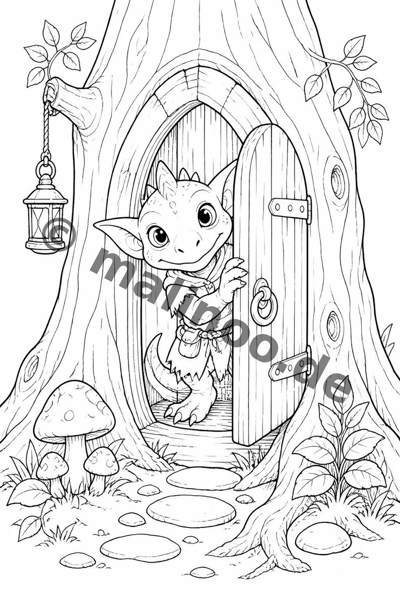 Goblin Coloring Book for Children – Gift Idea for Grandchildren and Godchildren – 100 Coloring Pages (DIN A4) E4 image 14