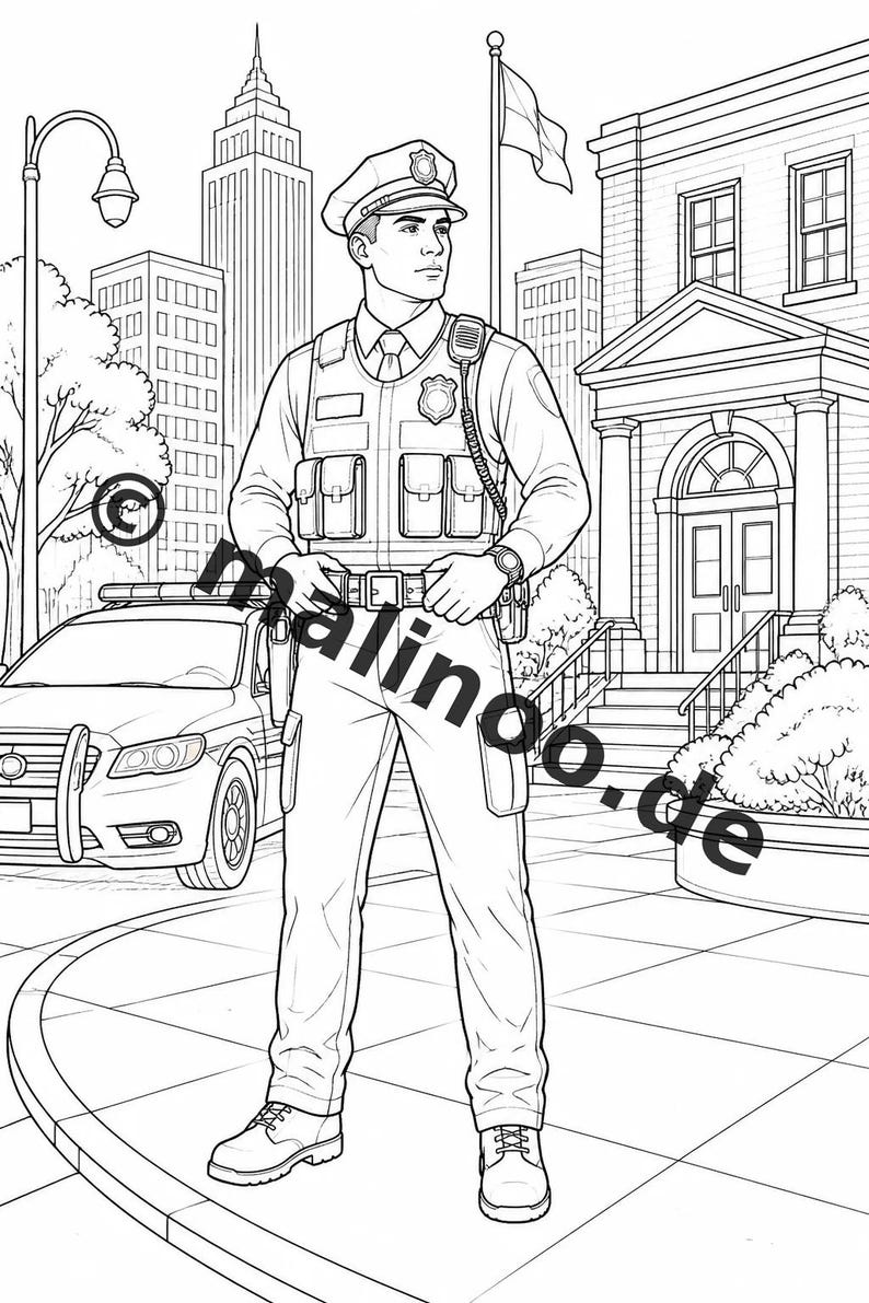 Police Activity Book for Children – 100 Puzzle and Activity Pages – PDF Download E1/B1 (DIN-A4) – Gift, Activity, Advent Calendar image 6