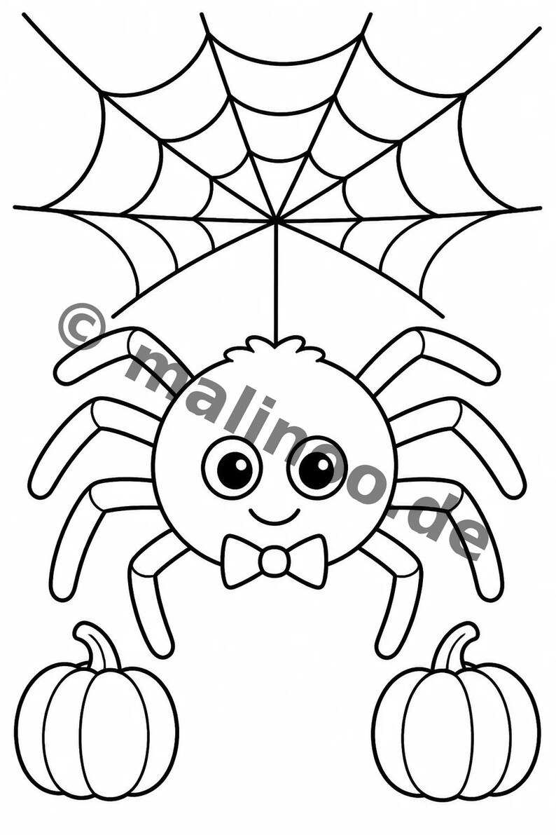 Halloween coloring pages for children – a quiet activity for rainy days at home – 100 coloring pages (PDF) E1 image 10