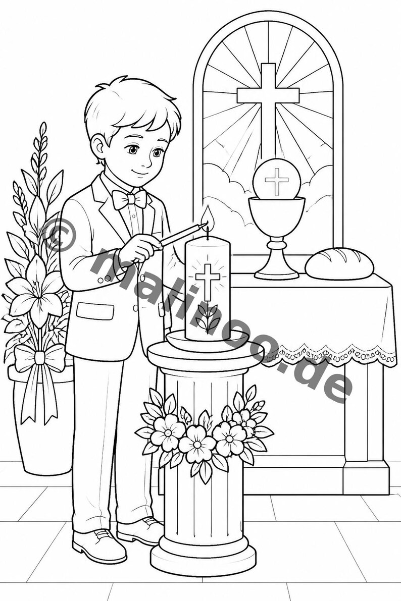 50 Communion Puzzles for Ages 8 and Up – Materials for Teachers, Art Classes and Independent Work – Printable Puzzle Book (PDF) E1/B2 image 6