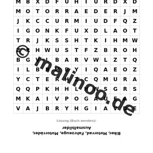 Gadget per feste di compleanno e feste per bambini: Fogli di puzzle a tema motociclistico da stampare con 100 pagine di puzzle e attività (PDF) E1 immagine 11