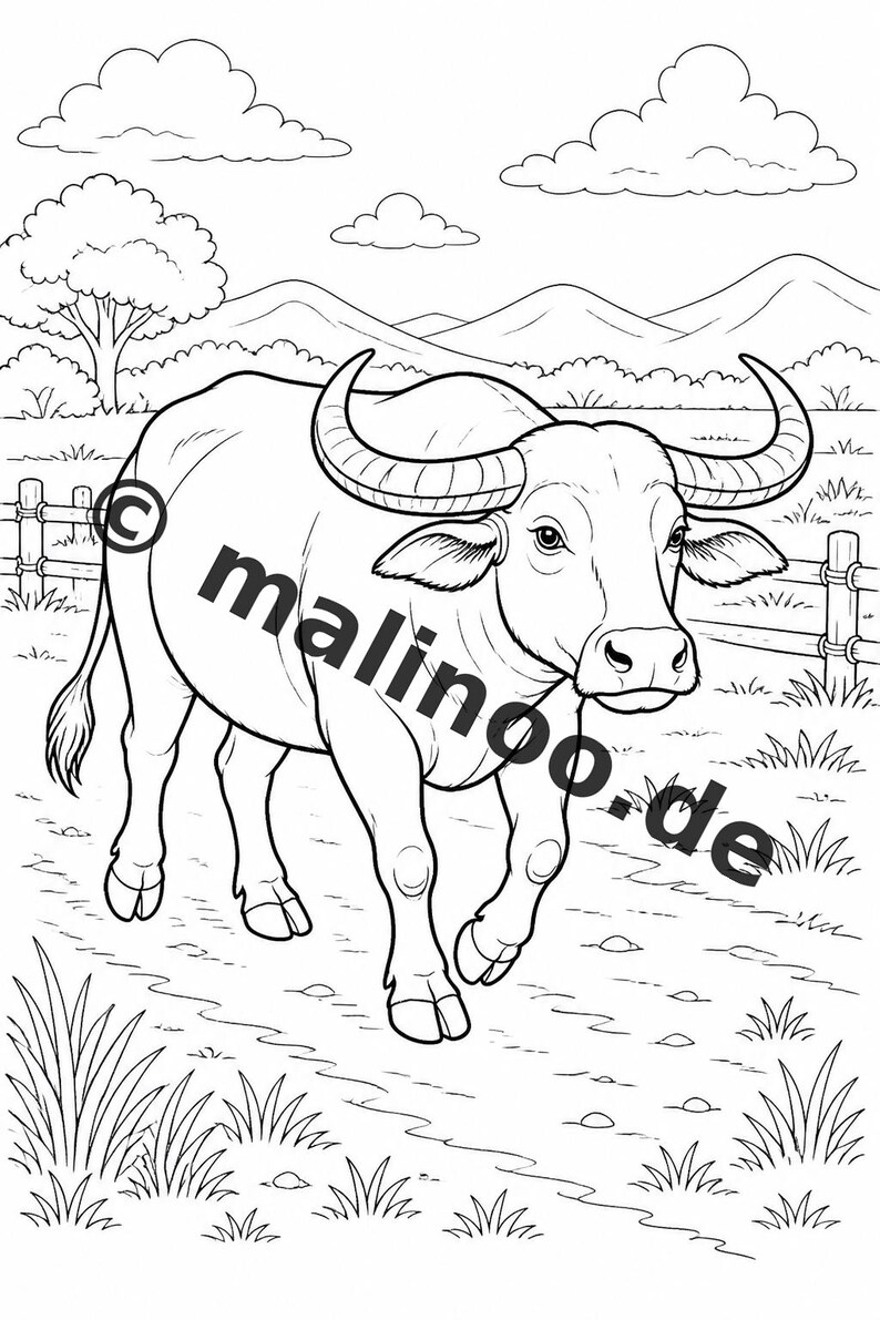 Livro de colorir Fazenda PDF para download digital – 20 páginas para colorir para crianças – Livro 01 Edição 1 (DIN-A4) imagem 20