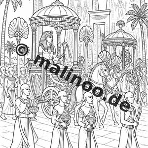Egypt Coloring Book PDF Download Digital – 50 Coloring Pages for Children – Volume 2 Edition 1 (DIN-A4) image 9