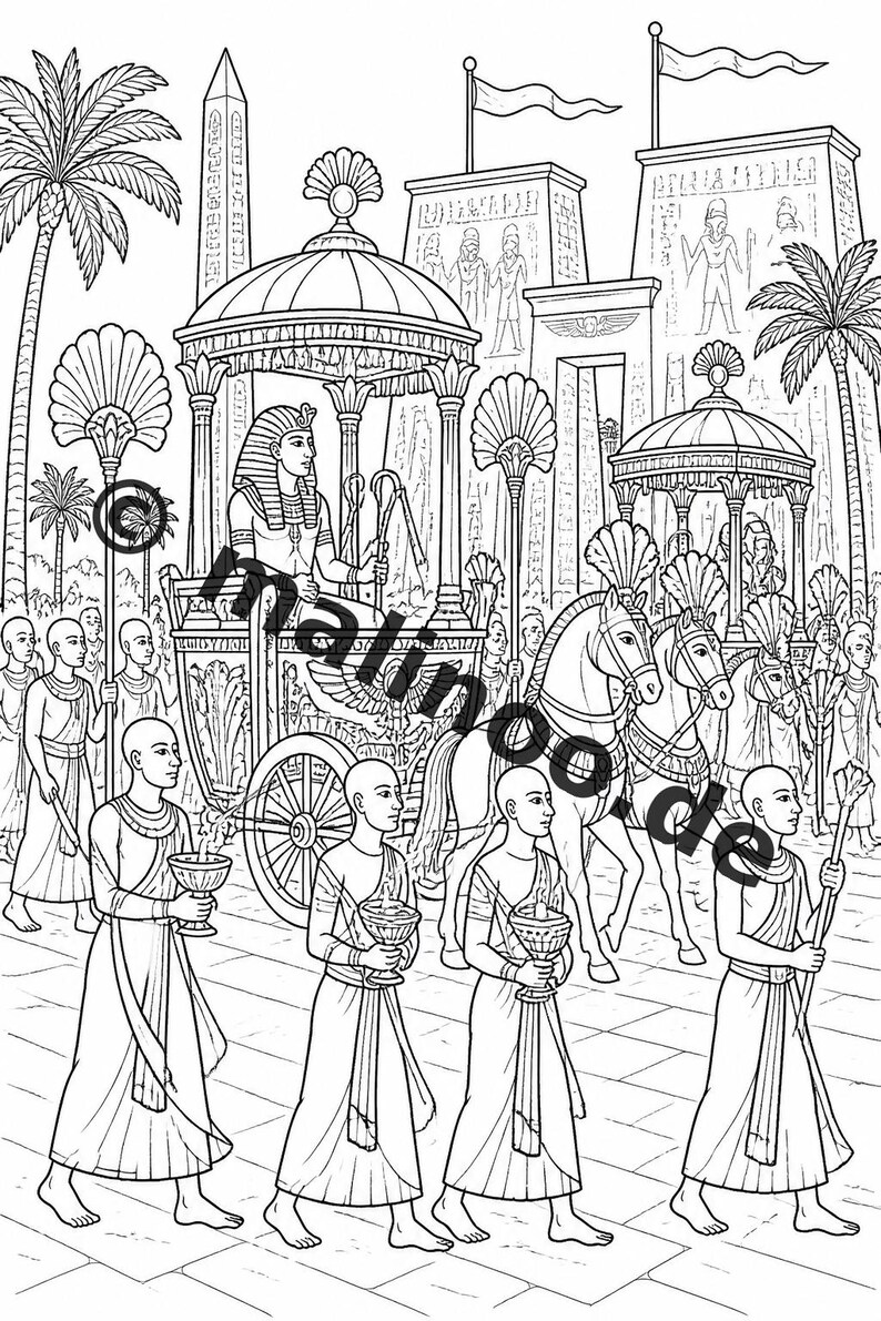 Egypt Coloring Book PDF Download Digital – 50 Coloring Pages for Children – Volume 2 Edition 1 (DIN-A4) image 9