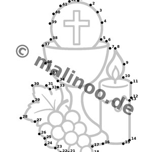 Libro di puzzle per la Prima Comunione per bambini dagli 8 anni in su – un regalo per amici e parenti in visita – 20 pagine (PDF) E1/B1 immagine 9