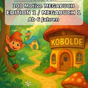 Kobolde Malbuch PDF Download digital – 100 Ausmalbilder für Kinder – MEGABUCH 01 Edition 1 (DIN-A4) image 2