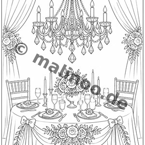 Livre de coloriage créatif sur le thème du mariage pour enfants – Idée cadeau pour petits-enfants et filleuls – 20 pages à colorier (PDF) E1/B5 image 8
