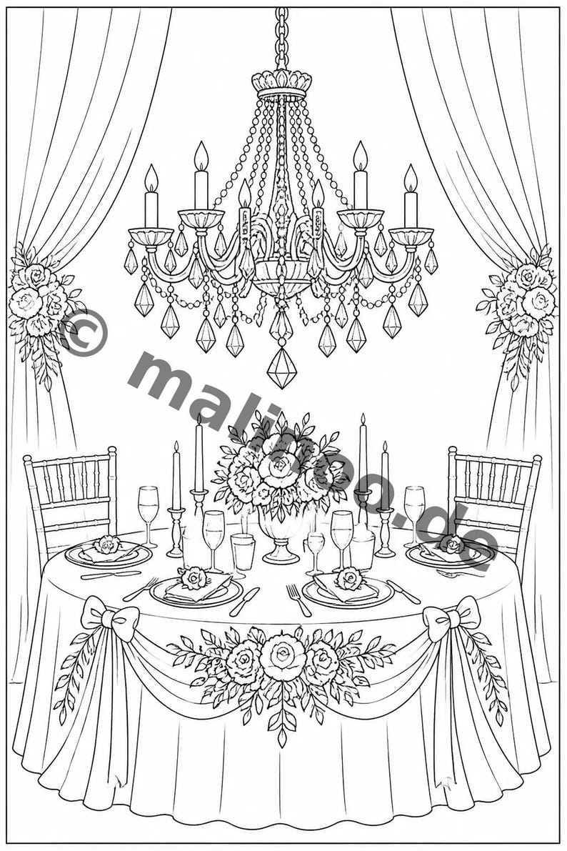 Livre de coloriage créatif sur le thème du mariage pour enfants – Idée cadeau pour petits-enfants et filleuls – 20 pages à colorier (PDF) E1/B5 image 8