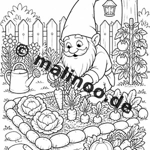 Wichtel Malbuch PDF Download digital – 100 Ausmalbilder für Kinder – MEGABUCH 01 Edition 1 (DIN-A4) image 5
