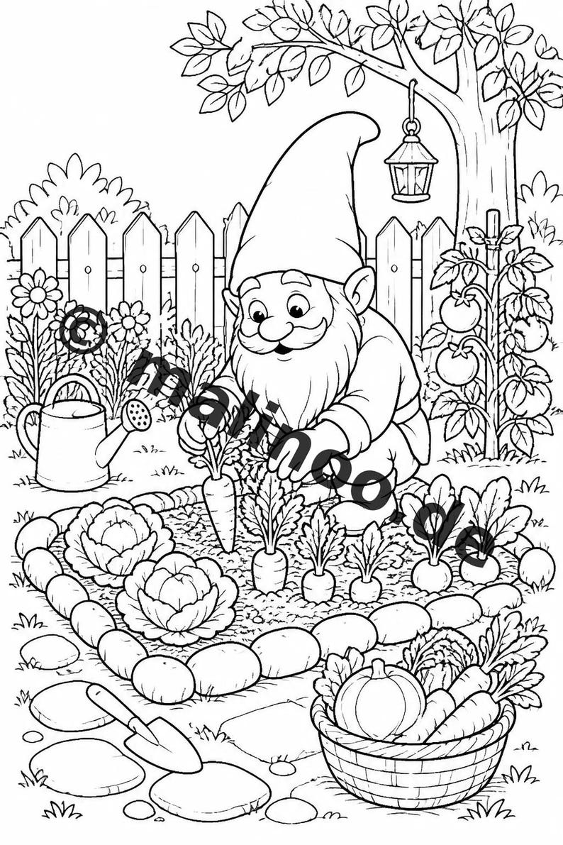 Wichtel Malbuch PDF Download digital – 100 Ausmalbilder für Kinder – MEGABUCH 01 Edition 1 (DIN-A4) image 5