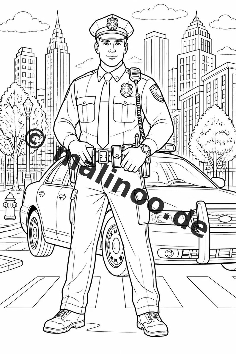 Police Activity Book for Children – 100 Puzzle and Activity Pages – PDF Download E1/B1 (DIN-A4) – Gift, Activity, Advent Calendar image 3