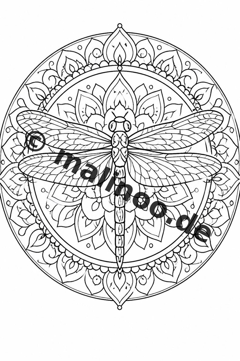 Mandalas kleurboek voor kinderen – 20 kleurplaten – PDF-download E1/B2 (DIN-A4) – Feestartikel, cadeau, kinderfeestje, gastgeschenk afbeelding 5