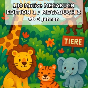 孫、名付け子、姪、甥への贈り物：動物の塗り絵ブック（100ページ収録、PDF形式）E2 画像 2