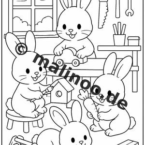 Livro de Quebra-Cabeças do Coelho para Imprimir - Presente de Aniversário para Crianças - 100 Páginas de Quebra-Cabeças e Atividades (PDF) E1 imagem 8