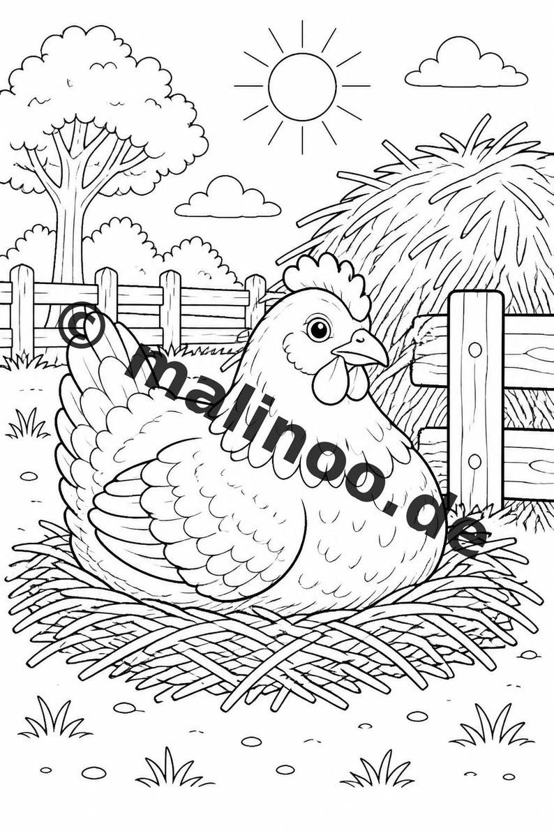 Farm Coloring Book PDF Download digital – 20 coloring pages for children – Book 02 Edition 1 (DIN-A4) image 7