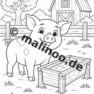 Bauernhof Malbuch PDF Download digital – 50 Ausmalbilder für Kinder – Band 01 Edition 1 (DIN-A4) Bild 5