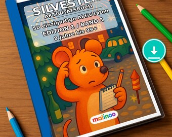 Fichas de actividades para Nochevieja para niños de 8 años en adelante – material didáctico para primaria y clases de sustitución – 50 páginas (PDF) E1/B1