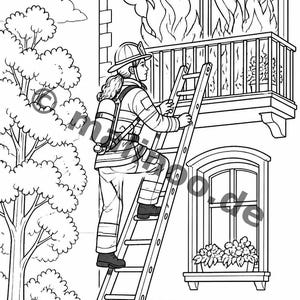 Fire Coloring Book for Ages 8 and Up – 100 Pictures to Color – Gift Idea for Children Ages 8 and Up (DIN A4) E1 image 8