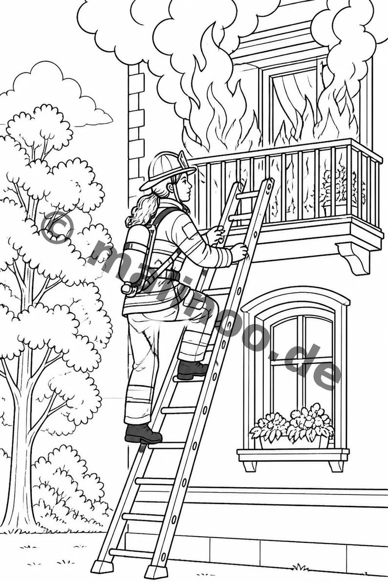 Fire Coloring Book for Ages 8 and Up – 100 Pictures to Color – Gift Idea for Children Ages 8 and Up (DIN A4) E1 image 8