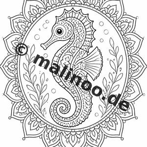Mandalas Coloring Book for Kids – 50 Coloring Pages – PDF Download E1/B1 (DIN-A4) – Gift, Travel Activity, Birthday, Activity image 11