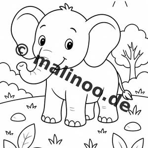 Elefanten Aktivitätsbuch PDF Download digital – 100 Rätsel- und Aktivitätsseiten für Kinder – MEGABUCH 01 Edition 1 (DIN-A4) Bild 3