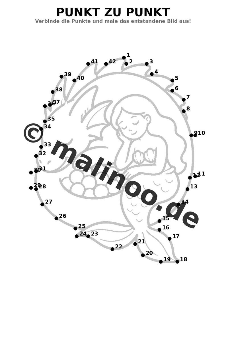 Livre d'activités sur le thème des sirènes pour enfants – 100 pages de jeux et d'activités – Imprimé + pages détachables E1/B1 (DIN A4) – Cadeau, Activité image 9