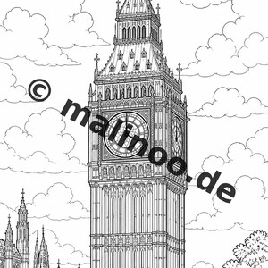 Europa Malbuch Kinder – 20 Ausmalbilder – PDF Download E1/B3 (DIN-A4) – Mitgebsel, Geschenk, Kindergeburtstag, Gastgeschenk Bild 4