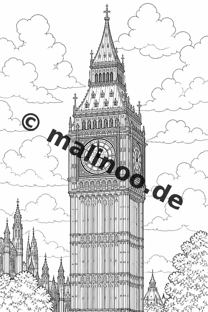Europa Malbuch Kinder – 20 Ausmalbilder – PDF Download E1/B3 (DIN-A4) – Mitgebsel, Geschenk, Kindergeburtstag, Gastgeschenk Bild 4