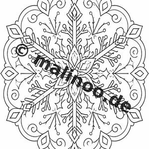 Mandalas kleurboek voor kinderen – 20 kleurplaten – PDF-download E1/B2 (DIN-A4) – Feestartikel, cadeau, kinderfeestje, gastgeschenk afbeelding 17