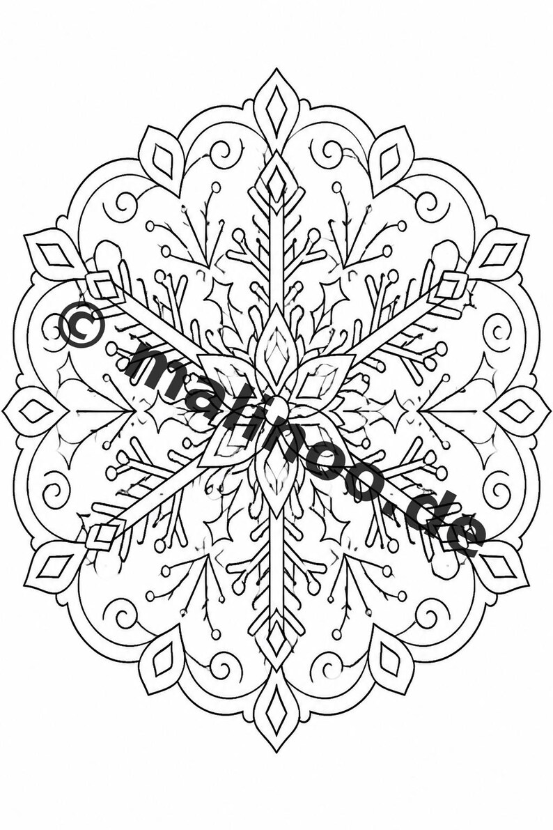 Mandalas kleurboek voor kinderen – 20 kleurplaten – PDF-download E1/B2 (DIN-A4) – Feestartikel, cadeau, kinderfeestje, gastgeschenk afbeelding 17