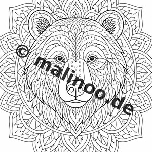 Mandala målarbok PDF nedladdning digitalt – 50 målarbilder för barn – Volym 3 Utgåva 1 (DIN-A4) bild 7