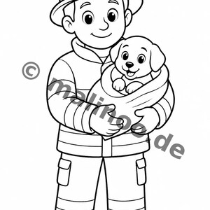 Feuerwehr Comic-Style Malbuch zum Ausmalen für Kinder – ruhige Beschäftigung für Regentage zu Hause – 50 Ausmalbilder (DIN-A4) E2/B1-2 afbeelding 11
