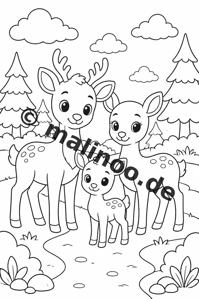 孫、名付け子、姪、甥への贈り物：動物の塗り絵ブック（100ページ収録、PDF形式）E2 画像 4