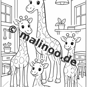 Giraffaktivitetsbok för barn – 100 pussel- och aktivitetssidor – Tryckt + Lös E1/B1 (DIN A4) – Present, Aktivitet, Adventskalender bild 8