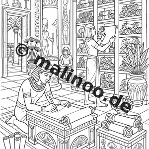 Egypt Coloring Book PDF Download Digital – 50 Coloring Pages for Children – Volume 3 Edition 1 (DIN-A4) image 10
