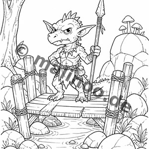 Libro para colorear de duendes para niños de 6 años en adelante: 100 dibujos para colorear: un momento creativo sin pantallas (DIN A4) E5 imagen 10