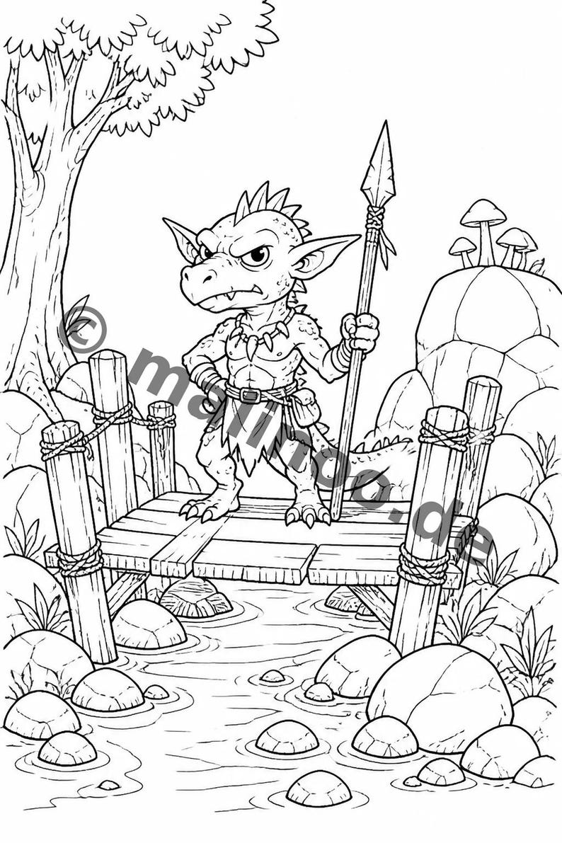 Libro para colorear de duendes para niños de 6 años en adelante: 100 dibujos para colorear: un momento creativo sin pantallas (DIN A4) E5 imagen 10